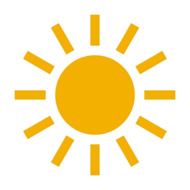 Basit bir güneş ikonu. Hava durumu temsilcisi.