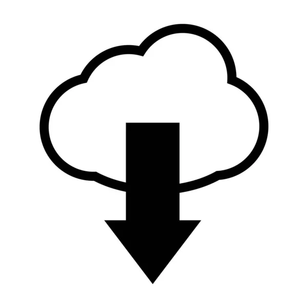 Herunterladen Aus Der Cloud Pfeil Symbol Und Wolkensymbol Vektor — Stockvektor