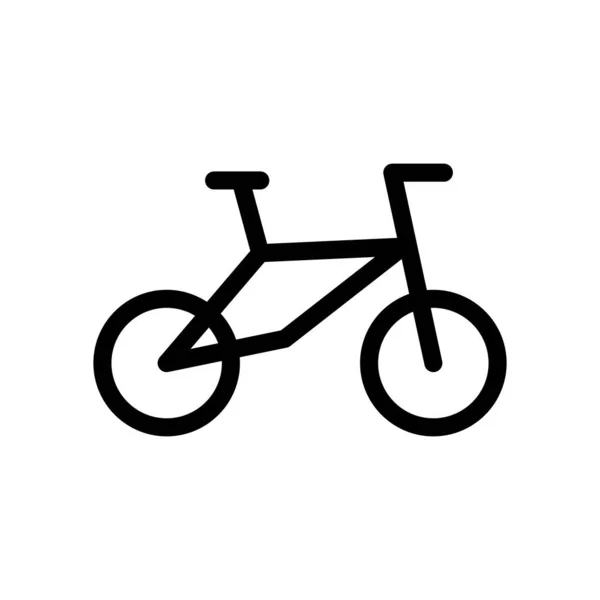 Bicycle Flat Icon Black Vector — Stock Vector