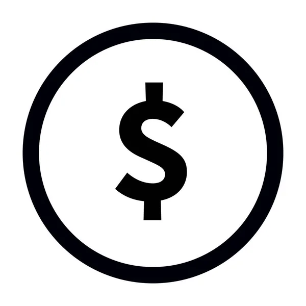 Icône Dollar Mark Vecteur Plat Pour Économie Argent — Image vectorielle