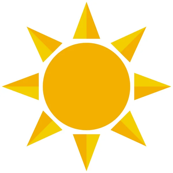 Shiny Sun Icon Flat Vector — 图库矢量图片