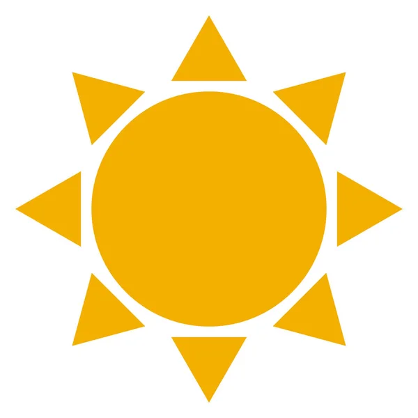 Orange Sun Flat Icon Vector Illustration — 图库矢量图片