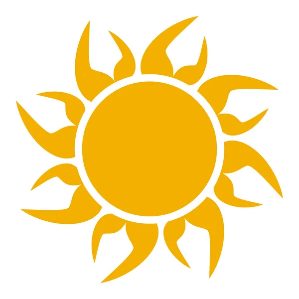 Sun Icon Fashionable Design Flat Vector — 图库矢量图片