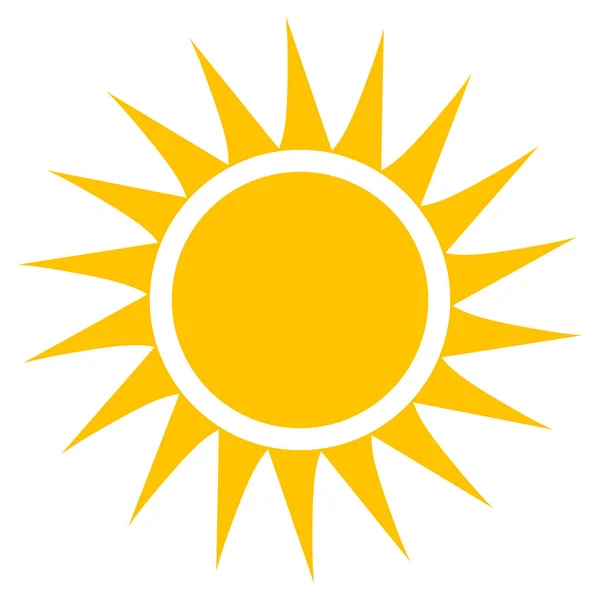 Simple Flat Sun Icon Vector Weather — 图库矢量图片