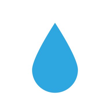 Basit su damlası ikonu. Düz vektör.