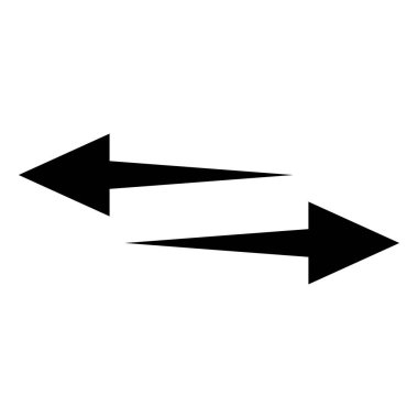 Basit sol ok ve sağ ok ile vektör simgesi.