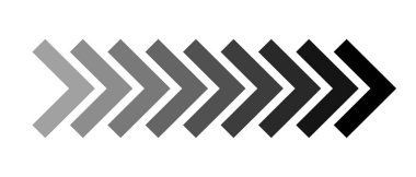 Gravürlü ok simgesi. vektör.