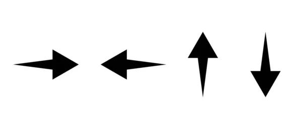 Cabeça Para Baixo Conjunto Ícone Seta Esquerda Direita Vetor — Vetor de Stock