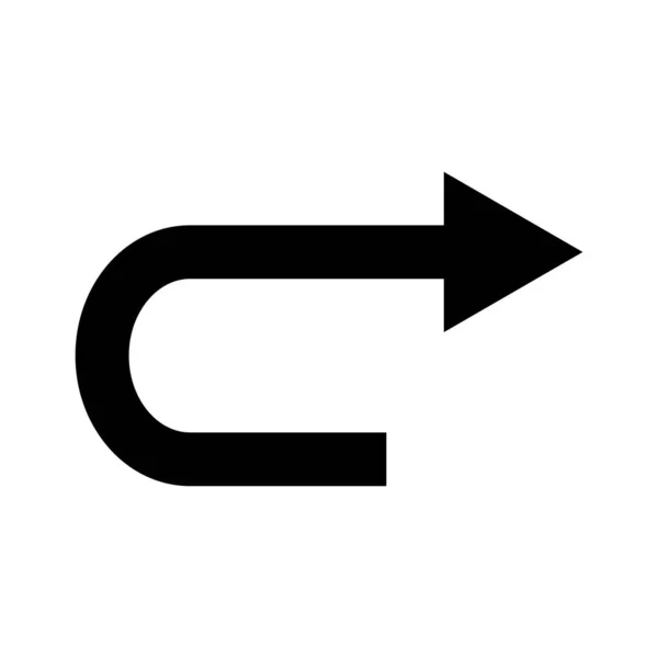 Return Arrow Flat Simple Vector Icon — 图库矢量图片