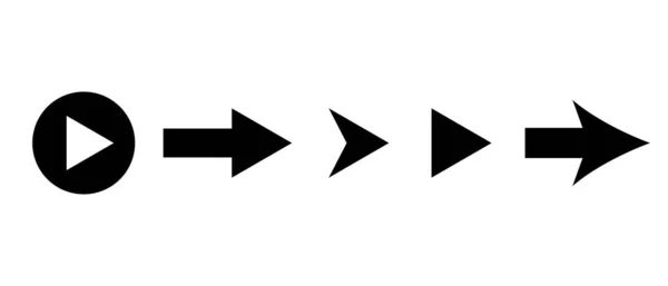 様々な形状の矢印アイコン 方向ベクトル — ストックベクタ
