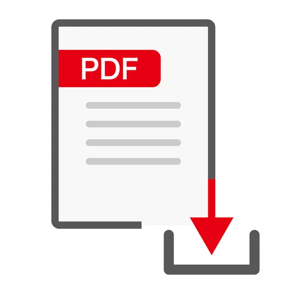 Icono Pdf Icono Descarga Vector — Archivo Imágenes Vectoriales