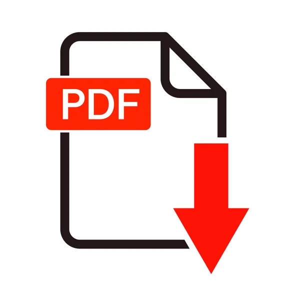 Pdf Gegevens Download Pictogram Eenvoudige Vector — Stockvector