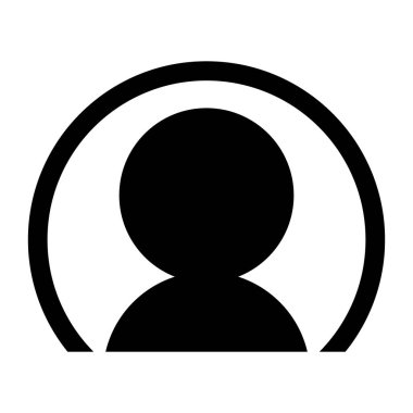 Basit kullanıcı simgesi veya hesap simgesi. Vektör kişi.