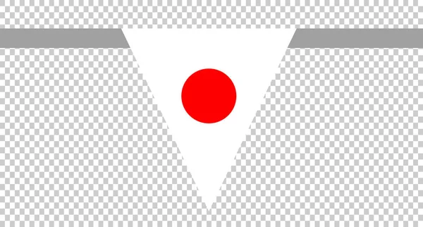 Τριγωνική Ιαπωνική Σημαία Και Εικονίδιο Στύλου Απλό Εικονίδιο Διανύσματος — Διανυσματικό Αρχείο