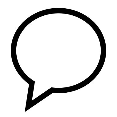 Simple speech balloon icon. Vector.