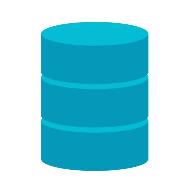 Blue database icon. Database server vector.