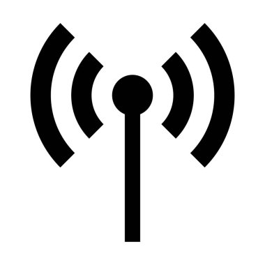 Radio wave silhouette icon. Vector.
