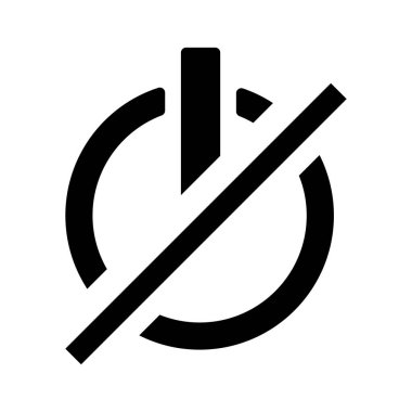 Simple power off button. Vector.