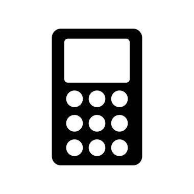 Calculator silhouette icon. Vector of calculator.