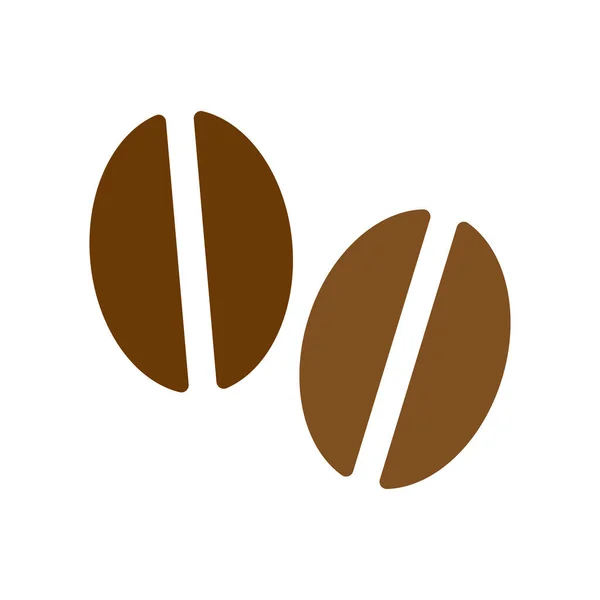 Brown Coffee Bean Icon Vector — Archivo Imágenes Vectoriales