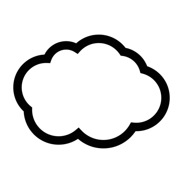 Simple Cloud Icon Cloudy Vector — Stok Vektör