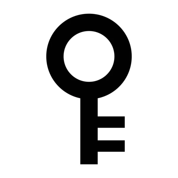 Black Key Silhouette Icon Vector — 图库矢量图片