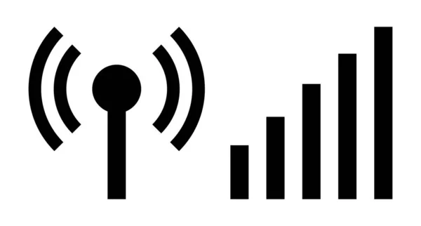 Set Radio Wave Icons Vectors — Vetor de Stock