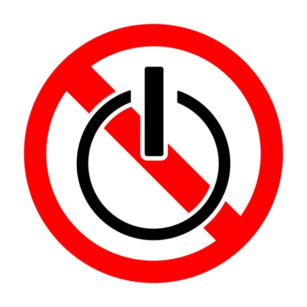 Power Icon Indicating Power Available Forbidden Sign — Image vectorielle