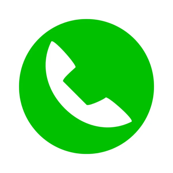 Green Phone Icon Vector — Stok Vektör