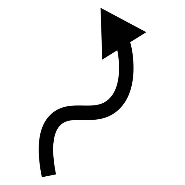 Wiggle Rise Arrow Icon Vector — Image vectorielle