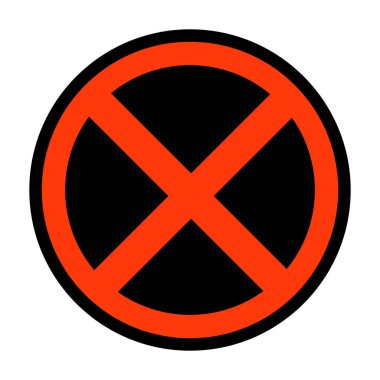 Cross mark. Prohibited, warning. Vectors.