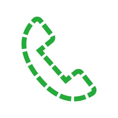Dotted line phone icon. Vector.