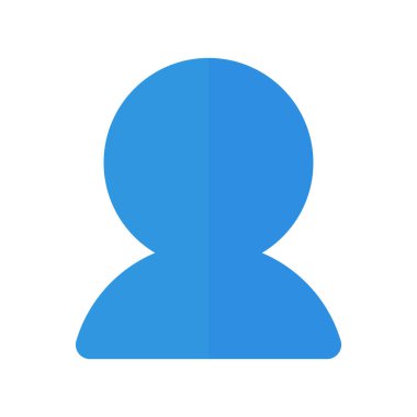 Blue user icon. Web icons for accounts and profiles. Vectors.