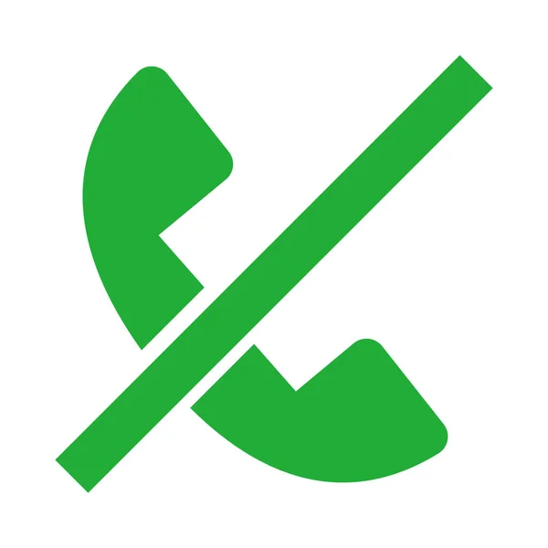 Cancel Phone Icon Cannot Start Phone Cannot Receive Phone Call — Vettoriale Stock