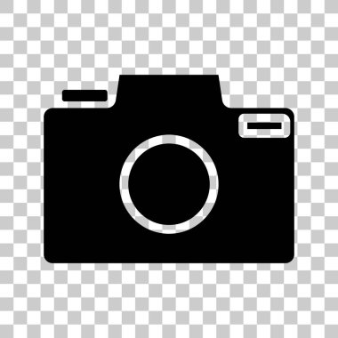 Camera icon isolated on transparent background. Vector.