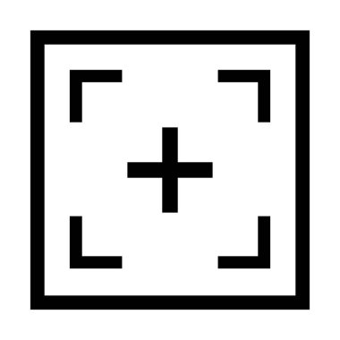 Gun target icon. Camera focus icon. Vectors.