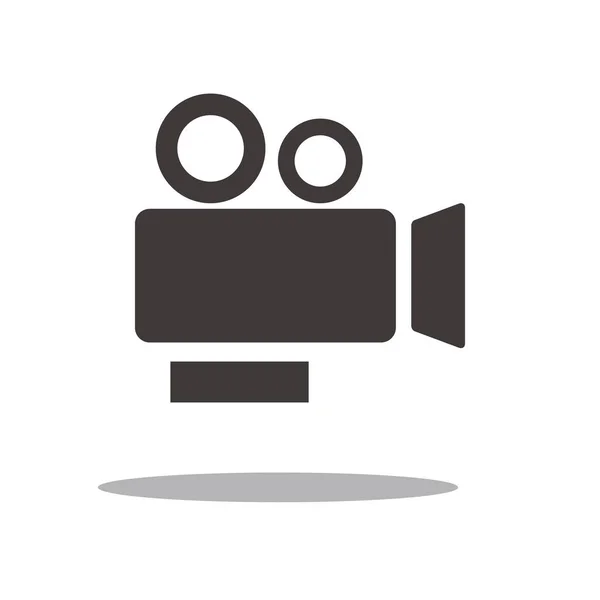 Movie Camera Icon Cinema Camera Icon Camera Shadow Vector — Stockvektor