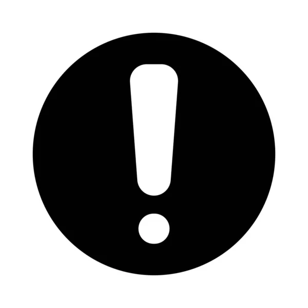 Icon Black Exclamation Point Vector — Vetor de Stock
