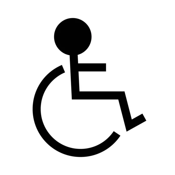 Wheelchair Flat Icon Pictogram Wheelchair Vector — Vector de stock
