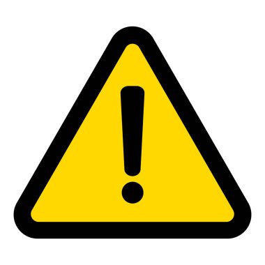 Triangle exclamation icon vector. Ideal illustration for scenes about caution and warning.