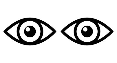 Human eye icon. Vector. Simple illustration inc black.