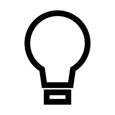 A simple light bulb icon. Vector consisting of black and white.