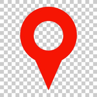 Map pin icon with transparent background. Vector.