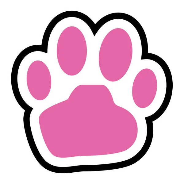 Pink Paw Stamps Vectors Animals — Διανυσματικό Αρχείο