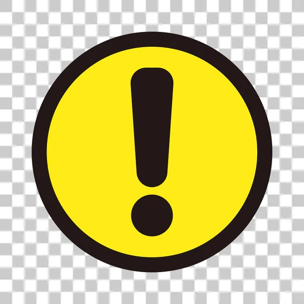 A round icon with an exclamation mark with a transparent background. Vectors about caution and warning.