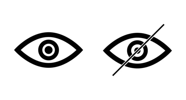 Значок Глаза Показухе Сокрытии Используется Невидимости Паролей Другой Информации — стоковый вектор