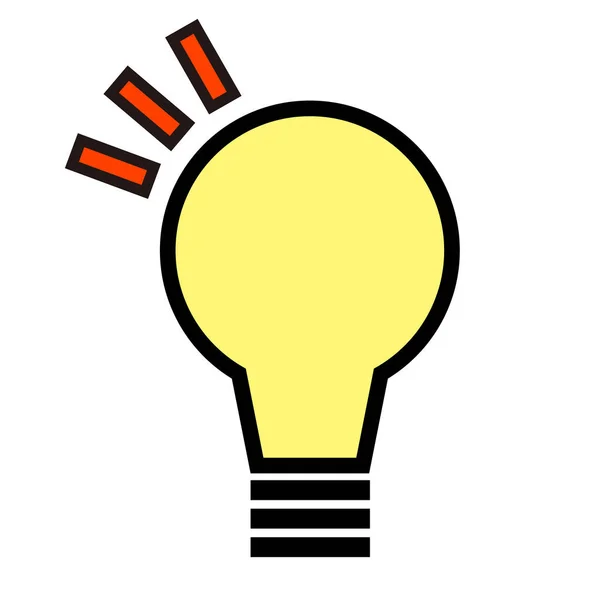 Clip Art Light Bulb Remind You Awareness Ideas Vector — Stockový vektor