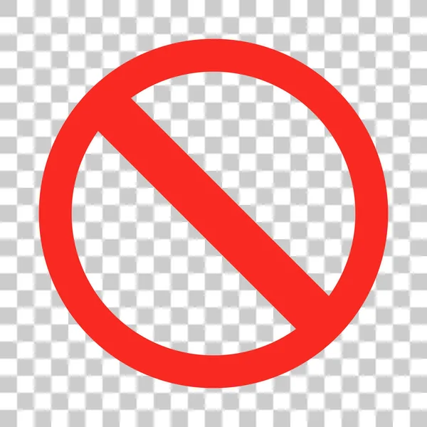 Stop Mark Icon Transparent Background Vector — Vettoriale Stock