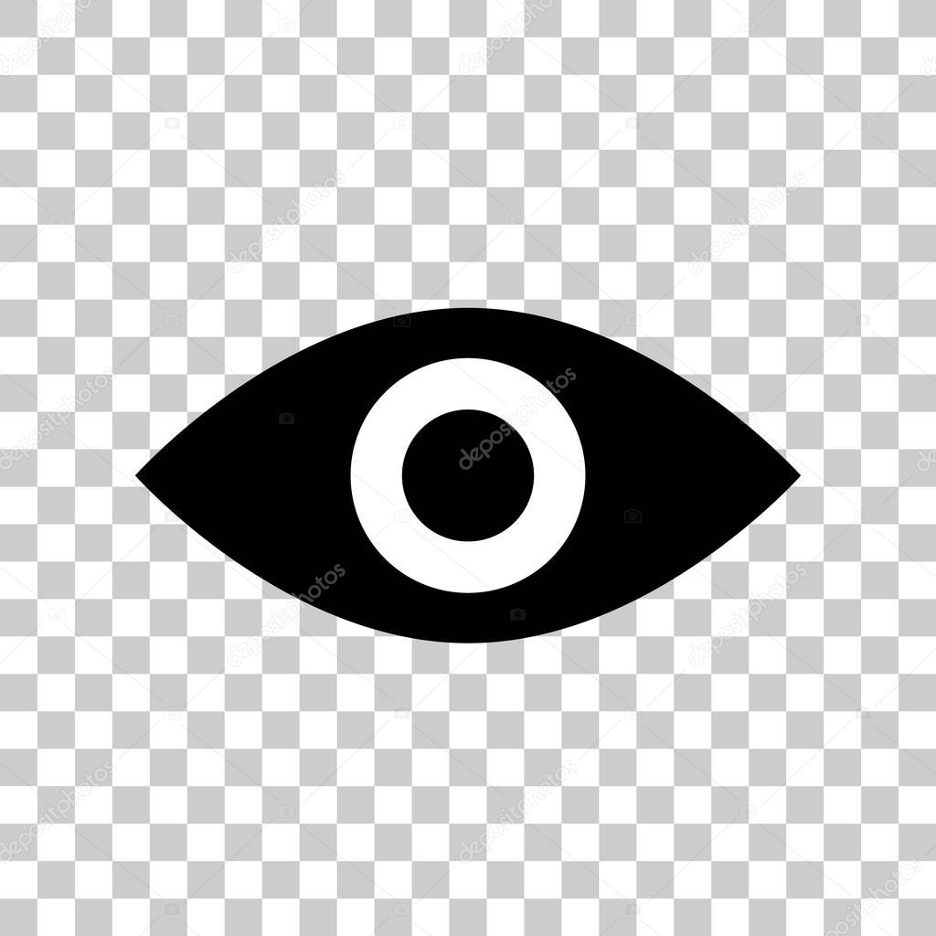 An eye icon with a transparent background. Vector.