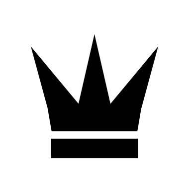 Black crown silhouette icon. Vector.